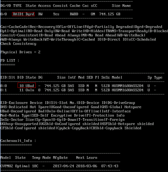 How To Detect Failed Hard Disks in Linux Server using StorCLI (former