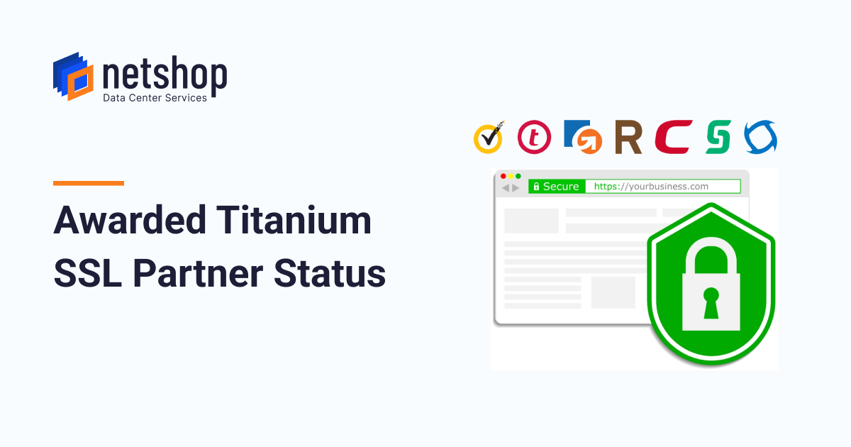 NetShop ISP Awarded with Titanium SSL Partner Status