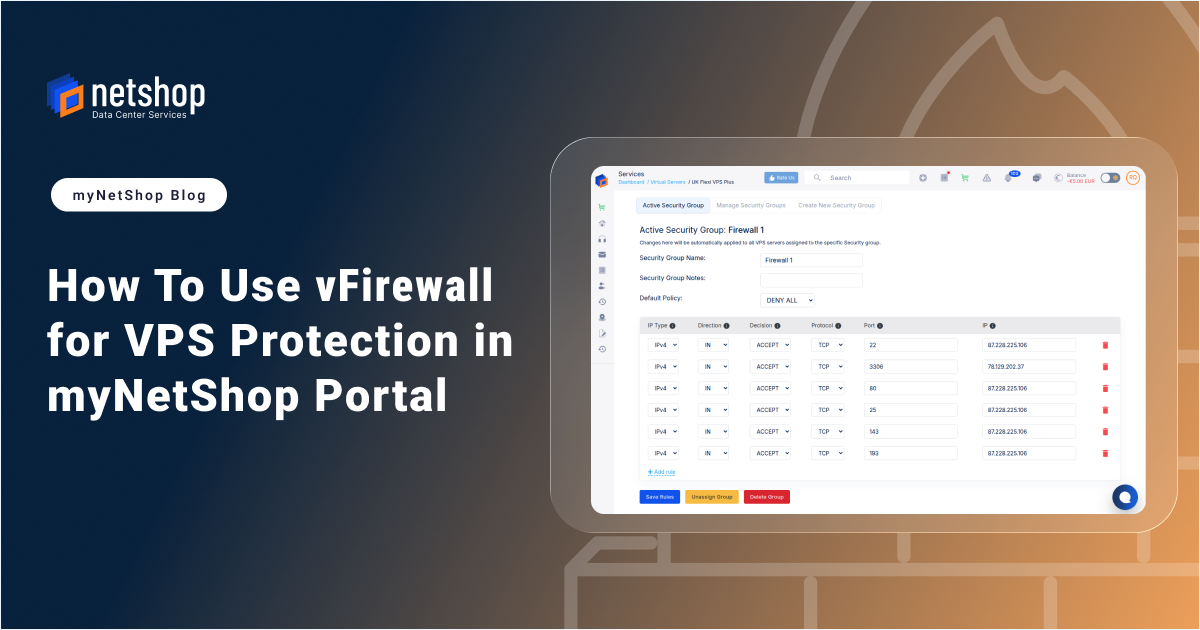 How To Use vFirewall for VPS Protection in myNetShop Portal